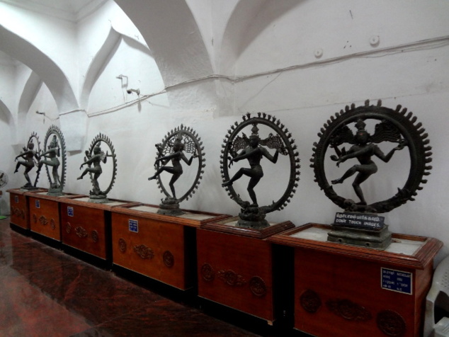 Musée de Tanjore: bronzes de Shiva dansant datant du X ème et XI ème siècle.