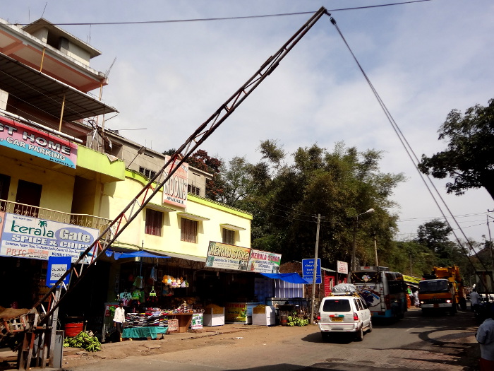 Check post pour passer du Tamil Nadu au Kerala. Une taxe est prélevée pour passer d'un état à l'autre.