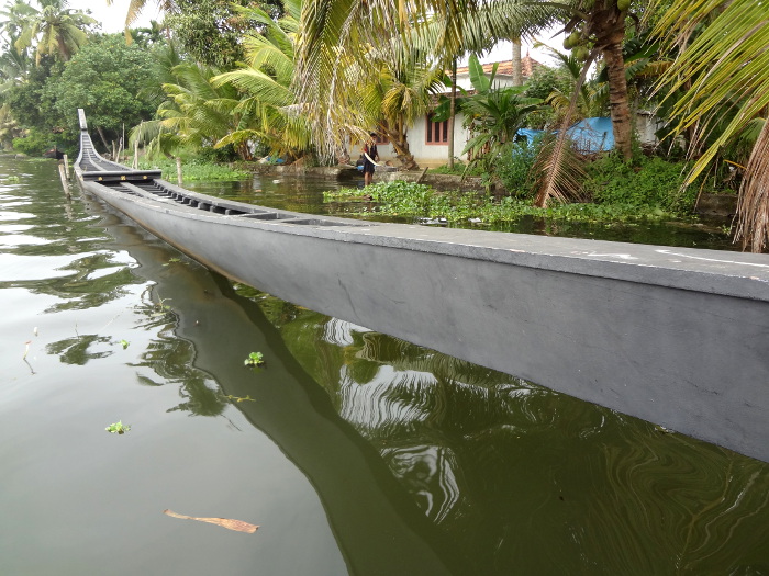 Tous ces gens qui pagaient ont peut-être participé ou participeront un jour à la grande course annuelle des "bateaux-serpents" propulsés chacun par une centaine de rameurs hyper entraînés.